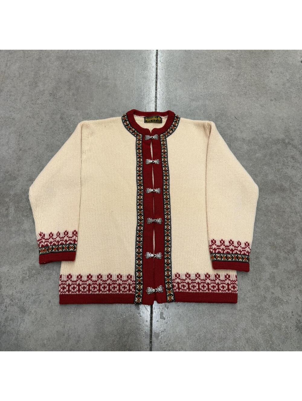 vintage nordstikks made in norway button down knit sweater size large WOMENS - Picture 1 of 3